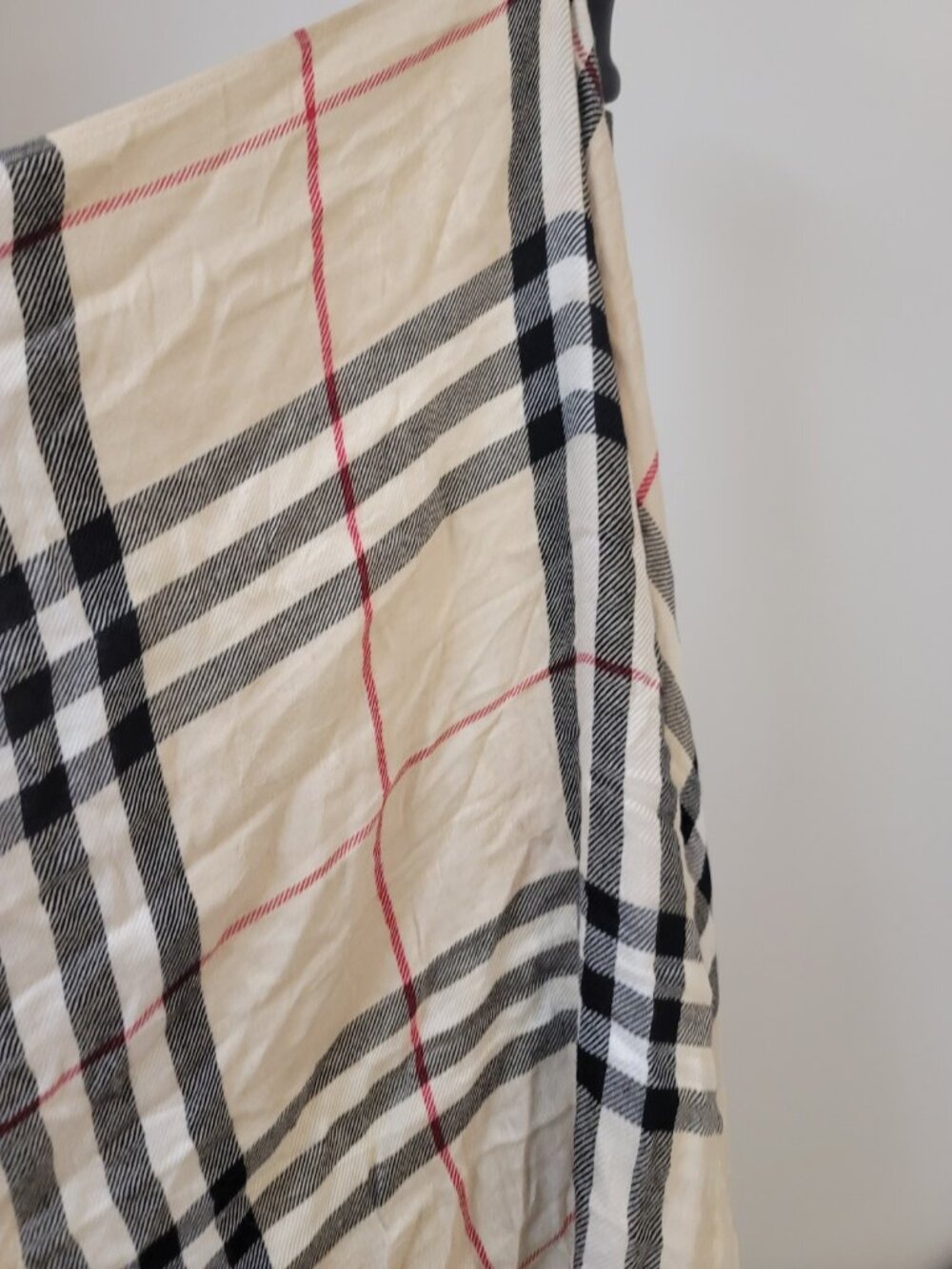 Burberry Cashmere Nova Check Scarf Stole Shawl made in Scotland unisex Brown - Picture 3 of 6